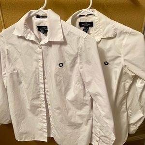 Chase Lanes End White Button Up Top